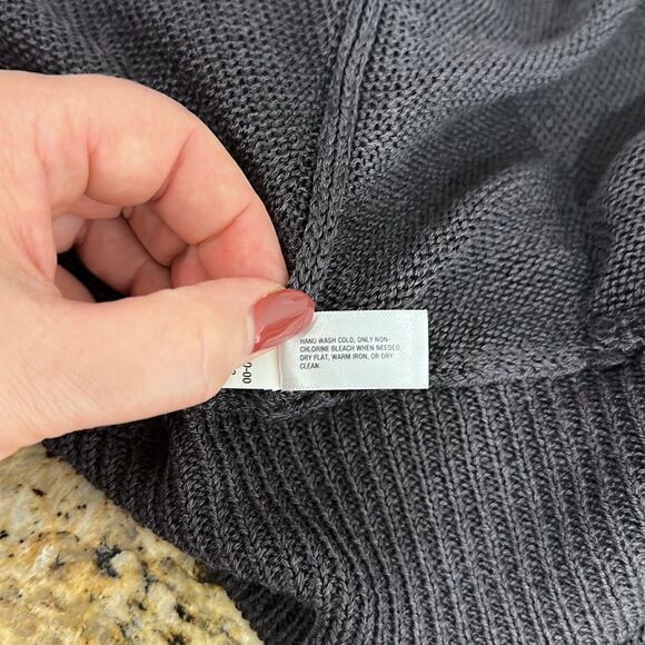 GAP Dark Gray Knit Cardigan Sweater Size L - Picture 7 of 10
